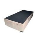 Cama Box Baú Solteirão King Suede Bege, Imperium do Sono, Com Pistão A Gás, Espaço Extra para Armazenar