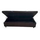 Cama Box Baú Solteirão King Suede Marrom Com Pistão A Gás, Estrutura Reforçada, Imperium do Sono