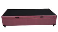 Cama Box Baú Solteirao King Suede Rosé com 203x96x42cm