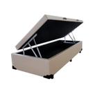 Cama Box Báu Solteiro 088x188 Em material sintético Blindada Reforçada Organizadora