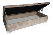 Cama Box baú Solteiro 188x88 Premium pistão á gás