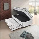 Cama Box Baú Solteiro 3 em 1 Auxiliar Bicama 88X188X40 cm NACIONAL matelassê