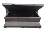 Cama box baú solteiro 3x1 com auxiliar 88x188