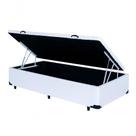 Cama Box Baú Solteiro 88 - Bello Box Tecido Sintético Branco Cama Box Baú Solteiro 88 - Bello Box Tecido Sintético Branco