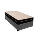 Cama Box Baú Solteiro 88 Suede Cinza Com Colchão Paris De Molas Ensacadas Preto Cama Box Baú Solteiro 88 Suede Cinza Com Colchão Paris De Molas Ensacadas Preto