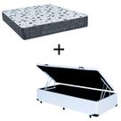 Cama Box Baú Solteiro 88 Tecido Sintético Branco Com Colchão Alegro Bello Box Espuma D28 Cinza 58x88x188 Cama Box Baú Solteiro 88 Tecido Sintético Branco Com Colchão Alegro Bello Box Espuma D28 Cinza 58x88x188