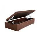 Cama Box Baú Solteiro 88 Tecido Suéde Marrom