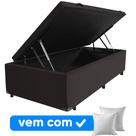 Cama Box Baú Solteiro 88x188x41cm Varias Cores + 1 Travesseiro FL - Colchomax