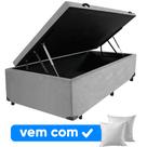 Cama Box Baú Solteiro 88x188x41cm Varias Cores + 1 Travesseiro FL - Colchomax