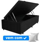 Cama Box Baú Solteiro 88x188x41cm Varias Cores + 1 Travesseiro OR - Colchomax