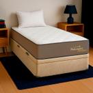 Cama Box Baú Solteiro Bege+Colchão Cambridge D33 PoliConfort