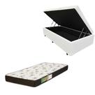 Cama Box Baú Solteiro Blindada com Colchão Solteiro Espuma D20 12cm