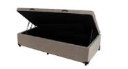 Cama Box Baú Solteiro Blindado Suede Bege Cama Box Baú Solteiro Blindado Suede Bege