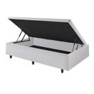 Cama Box Baú Solteiro Branco 88x188x34 cm