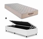Cama Box Baú Solteiro Branco Colchão Fit D45 Espuma 88x188 - Ortobom
