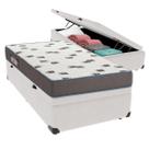 Cama Box Baú Solteiro Branco + Colchão Light D33 Ortobom