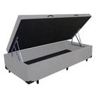 Cama Box Baú Solteiro Cinza Premium Suede 88x188