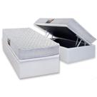 Cama Box Baú Solteiro: Colchão Anatômico Herval AG65 Frontier + Base CRC Linhão White (88x188)