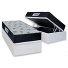 Cama Box Baú Solteiro: Colchão Anatômico Orthoflex Foggia Sogni Unic Face + Base CRC Courano White (88x188)