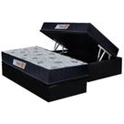 Cama Box Baú Solteiro: Colchão Anatômico Orthoflex Foggia Sogni Unic Face + Base CRC Suede Black (88x188)
