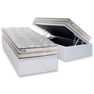Cama Box Baú Solteiro: Colchão Anatômico Paropas D33 Pasquale Plus + Base CRC Linhão White (88x188)