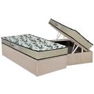 Cama Box Baú Solteiro: Colchão Anatômico Paropas D33 Pasquale Wave Clean + Base CRC Suede Clean (88x188)