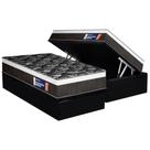 Cama Box Baú Solteiro: Colchão Anatômico Plumatex D33 / Selectus + Base CRC Suede Black(88x188)