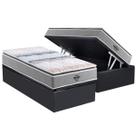 Cama Box Baú Solteiro: Colchão Anatômico Probel Compact AG 65 / D33 / Guarda Costas Extreme Resistence + Base CRC Suede Gray(88x188)