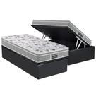 Cama Box Baú Solteiro: Colchão Anatômico Probel D45 / EP Guarda Costas PróExtreme Plus + Base CRC Suede Gray(88x188)