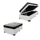 Cama Box Baú Solteiro Colchão Anny Espuma D23 Acolchões + Box Sintético 57x88x188