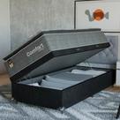 Cama Box Baú Solteiro Colchão Comfort Class Pillow Top Cinza suede Preto Cama Box Baú Solteiro Colchão Comfort Class Pillow Top Cinza suede Preto