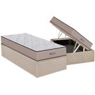 Cama Box Baú Solteiro: Colchão Espuma D33 Orthoflex Milão + Base CRC Suede Clean (88x188)