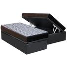 Cama Box Baú Solteiro: Colchão Espuma D33 Ortobom / EP ISO 100 Ultra Firme + Base CRC Suede Gray(88x188)