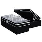 Cama Box Baú Solteiro: Colchão Espuma D33 Probel /EP ProDormir Advanced Tech1500 Plus + Base CRC Suede Black(88x188)