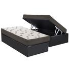 Cama Box Baú Solteiro: Colchão Espuma D45 Ortobom Light + Base CRC Suede Gray(88x188)