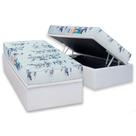 Cama Box Baú Solteiro: Colchão Espuma Luckspuma D28 Celebrity Pro + Base CRC Courano White(88x188)