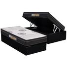 Cama Box Baú Solteiro: Colchão Espuma Polar D28 / EP Orthoface + Base CRC Suede Black(88x188)
