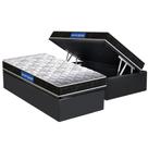 Cama Box Baú Solteiro: Colchão Espuma Probel D23 Guarda Costas Super Resistente + Base CRC Suede Gray(88x188)