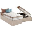 Cama Box Baú Solteiro: Colchão Molas Anjos Superlastic King Best + Base CRC Suede Clean(88x188)