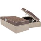 Cama Box Baú Solteiro: Colchão Molas Bonnel Herval Suite Master + Base CRC Suede Clean(88x188)