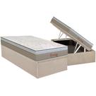 Cama Box Baú Solteiro: Colchão Molas Bonnel Orthoflex Florença + Base CRC Suede Clean (88x188)