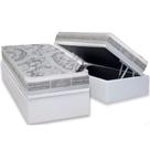 Cama Box Baú Solteiro: Colchão Molas Castor Pocket Super Luxo Látex Plush + Base CRC Courano White(88x188) Cama Box Baú Solteiro: Colchão Molas Castor Pocket Super Luxo Látex Plush + Base CRC Courano White(88x188)