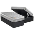 Cama Box Baú Solteiro: Colchão Molas Ensacadas Castor Pocket Premium Gel + Base CRC Suede Gray(88x188) Cama Box Baú Solteiro: Colchão Molas Ensacadas Castor Pocket Premium Gel + Base CRC Suede Gray(88x188)