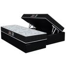 Cama Box Baú Solteiro: Colchão Molas Ensacadas Orthoflex Starflex + Base CRC Suede Black (88x188)