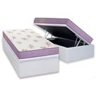 Cama Box Baú Solteiro: Colchão Molas Ensacadas Ortobom D23 Physical Super Resistente + Base CRC Courano White(88x188)