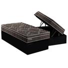 Cama Box Baú Solteiro: Colchão Molas Ensacadas Paropas Privilege + Base CRC Suede Black (88x188)