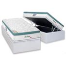 Cama Box Baú Solteiro: Colchão Molas Herval MasterPocket Ensacadas Meditare + Base CRC Courano White(88x188)