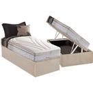 Cama Box Baú Solteiro: Colchão Molas Herval Maxspring American + Base CRC Suede Clean(88x188)