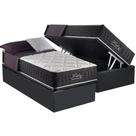 Cama Box Baú Solteiro: Colchão Molas MasterPocket Ensacadas Anjos Fort Flex + Base CRC Suede Cinza(88x188)