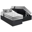 Cama Box Baú Solteiro: Colchão Molas MasterPocket Ensacadas D Angelis Anjos Duo Sono + Base CRC Suede Gray (88x188)